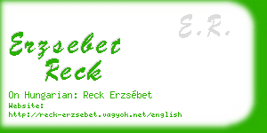 erzsebet reck business card
