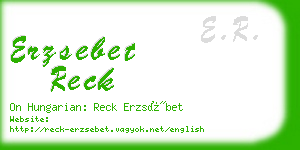 erzsebet reck business card